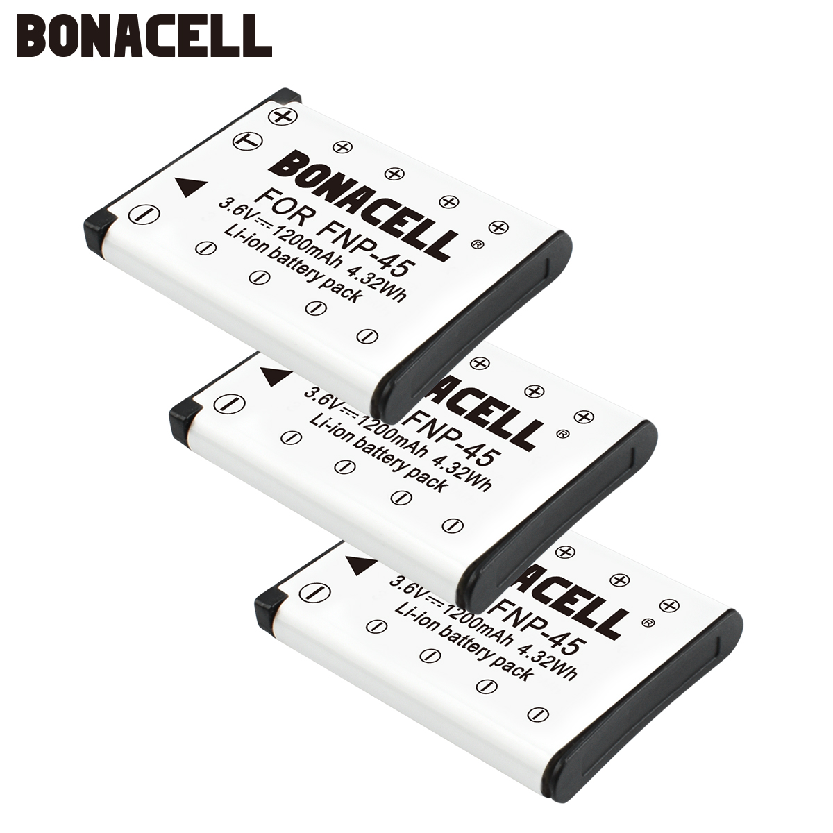 Bonacell Li-40B Li 40B 42B batería para Olympus Li-42B NP-45 para Nikon EN-EL10 D-Li63 D-Li108 NP-80 CNP80 KLIC-7006 L50: 3 Pack Battery