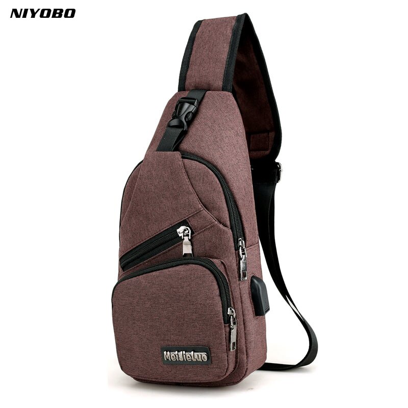 NIYOBO Women Single Shoulder Strap Bag Waterproof Male Knapsack Sling Chest Back Pack Bags Unisex Crossbody Bag: coffee