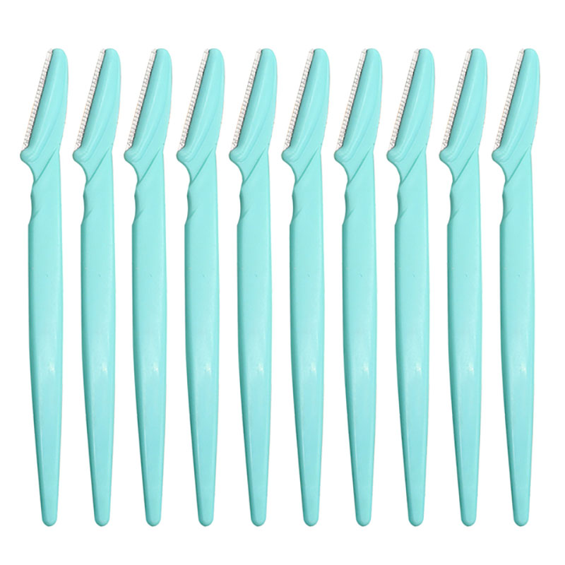 10 Stuks Wenkbrauw Trimmer Blade Scheerapparaat Draagbare Gezicht Scheermes Eye Brow Epileren Ontharing Snijders Veiligheid Scheermes Vrouw Make-Up: Koper