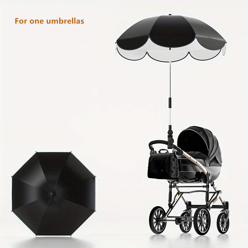 All-Purpose UV Protection Parasol Umbrella with Secure Clamp - Adjustable Sun Shade for Bikes, Trolleys, Wheelchairs, and Outdoo: Orange