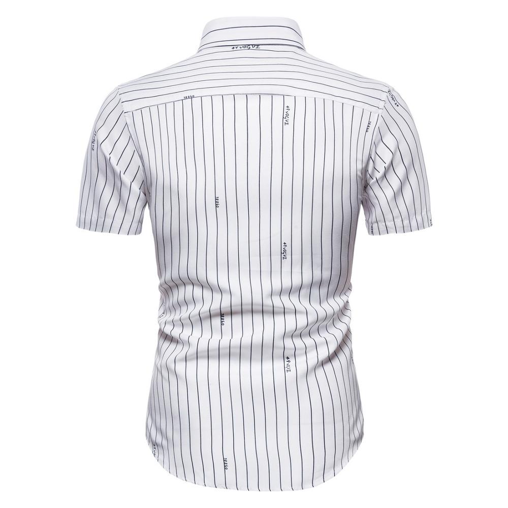 Skjorter mænd sommer kortærmet afslappet farve herreskjorte bomuld herreskjorter