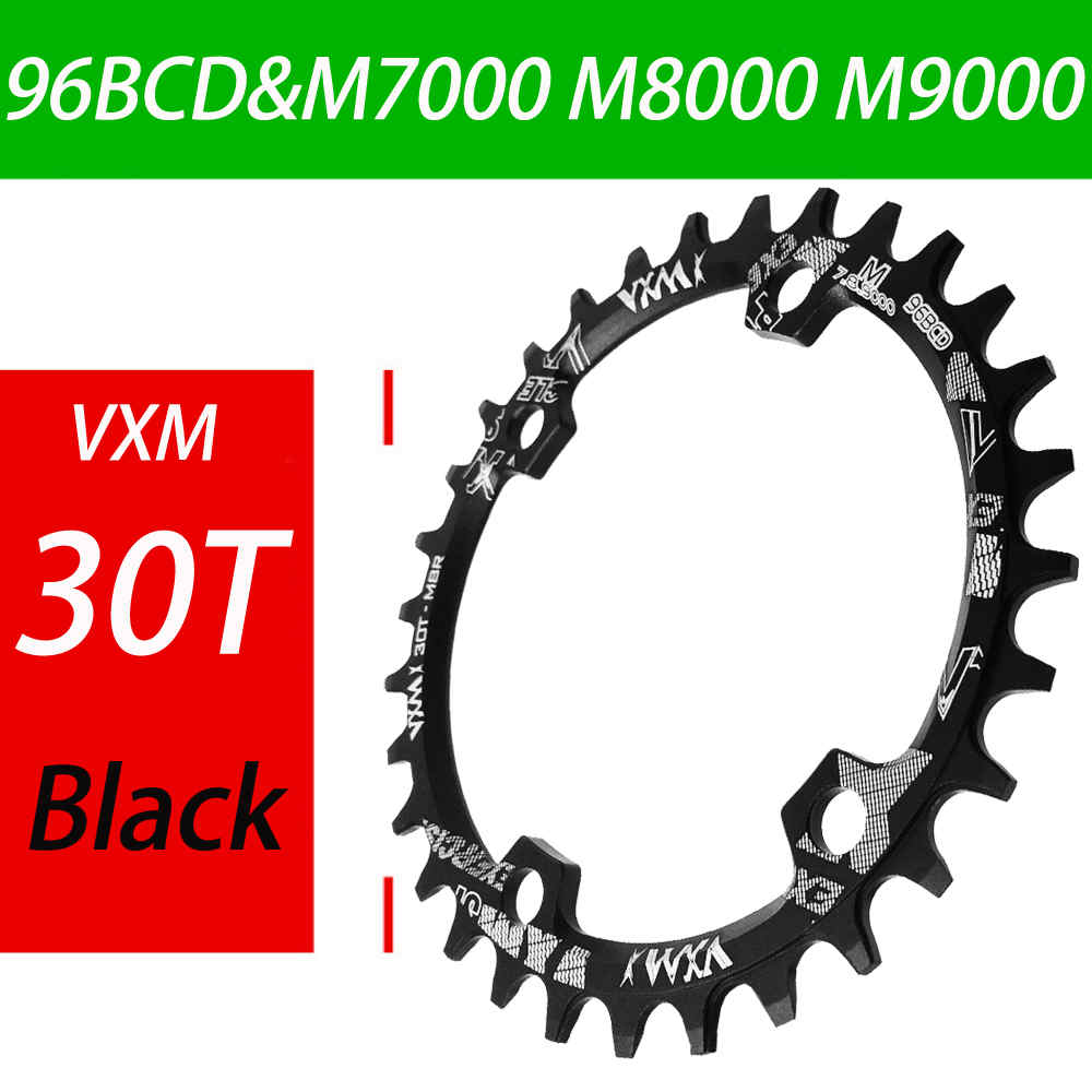 VXM-96bcd Kettingblad MTB Ronde ovale Fietskettingblad 30T 32T 34T 36T 38T Kroon Tandplaat Voor M7000 M8000 Fietsen onderdelen Set: WHITE