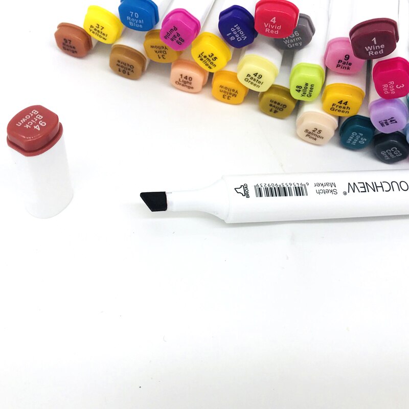 Touchnew 80 Colors Drawing Art Markers Pen Set Oily Alcoholic Dual Headed Sketch Markers Animation Manga