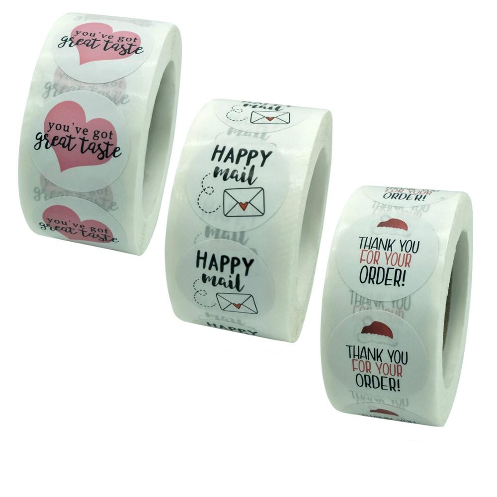 Je hebt een geweldige smaak stickers happy mail label sticker bedankt voor je bestelling sticker voor kleine bedrijven verpakkingszegel tag
