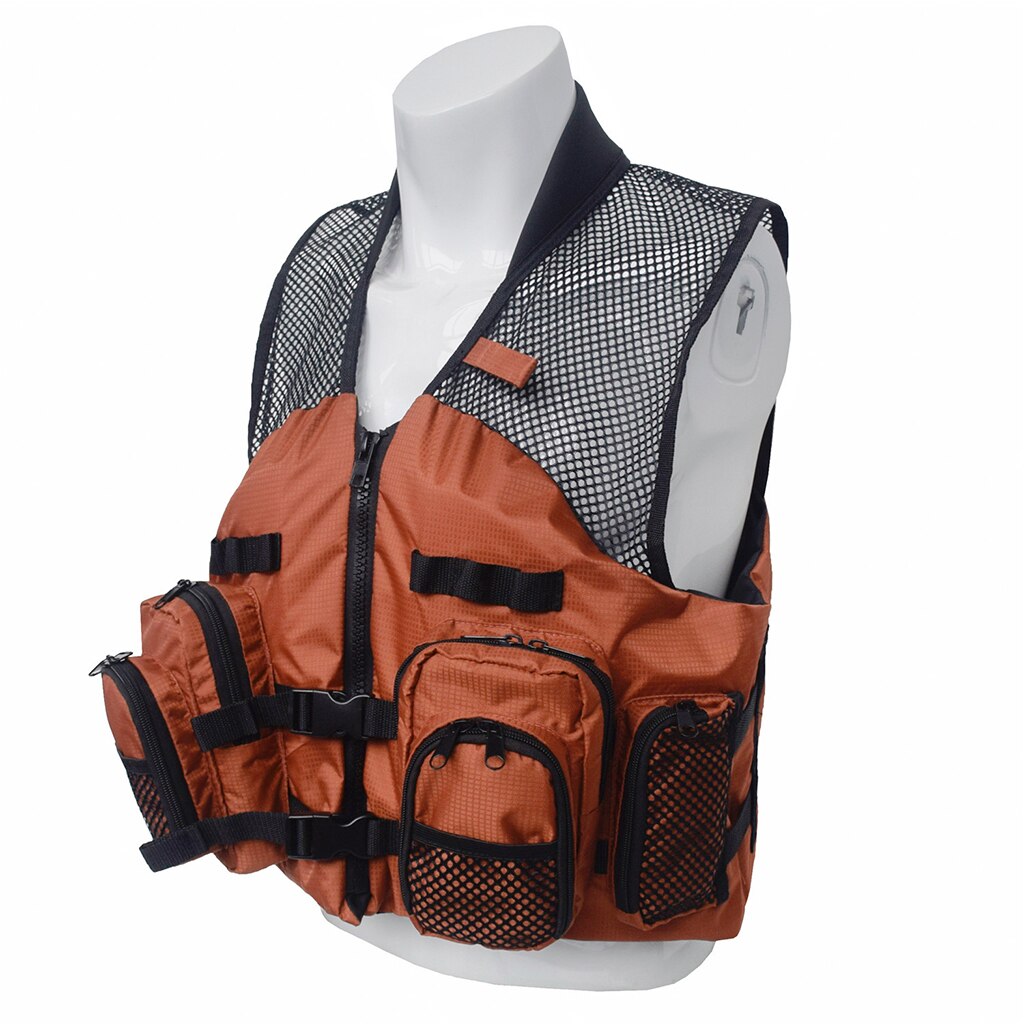 Multi-Pockets with Foam Pad Sleeveless Jacket Life-Saving Vest