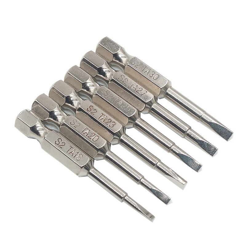 6Pcs S2 Staal Driehoekige Schroef Bits Magnetische Schroevendraaier Bit Anti Slip Driehoek Schroef Hoofd 1.8/2/2.3/2.5/2.7/3 Mm