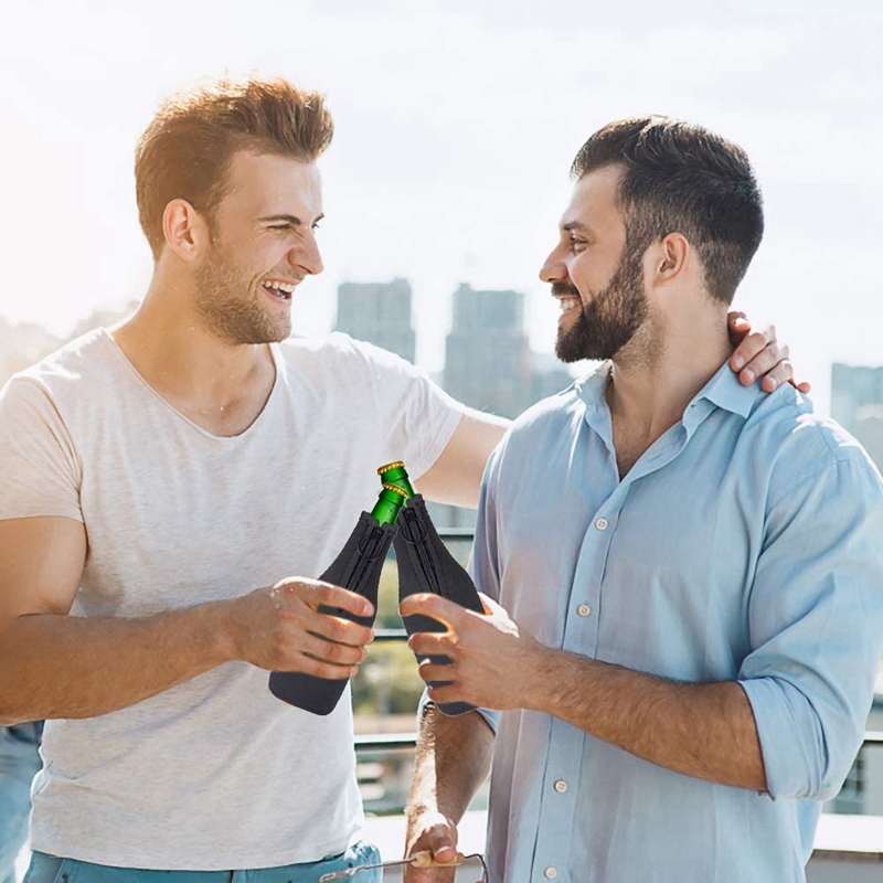 Beer Bottle Cover Sleeve Neoprene Beer Cooler Cover Insulator Sleeve with Zipper for 12 Oz/330Ml Bottles,Party