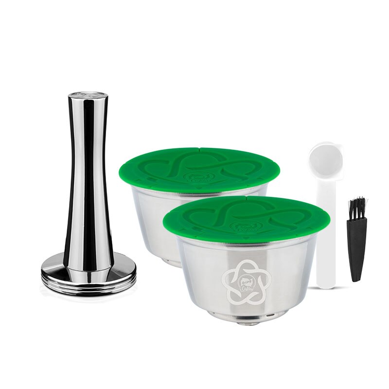 Cápsulas de café reutilizables con filtro de acero inoxidable para el hogar, cápsulas de café con múltiple, cómodas y a la , para Dolce Gusto, novedad de: Verde claro