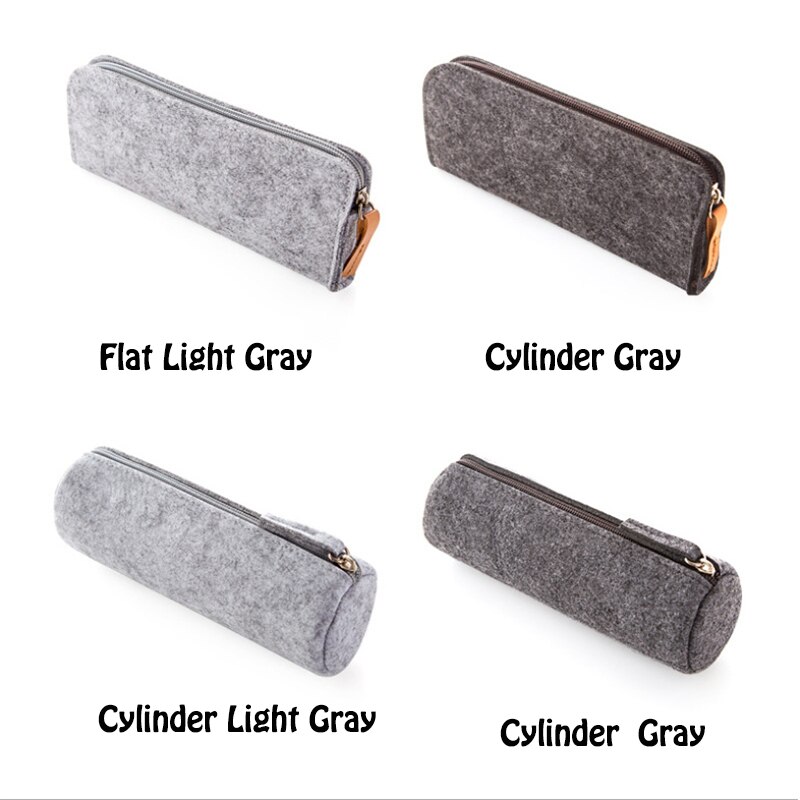 Felt Pencil Bag Fabric Pencil Case Pencil Box School Office Supplies Stationery Pouch Purse Storage Cute Makeup Bags Pencil Box