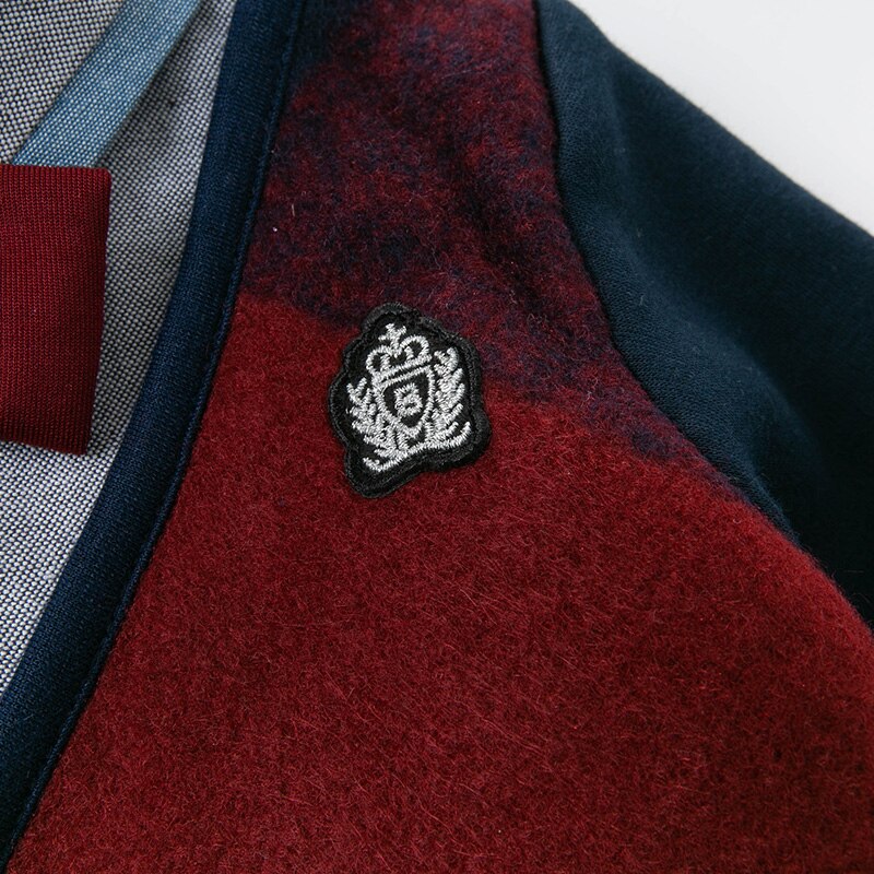 DB14480 dave bella autunno del bambino dei ragazzi casuali rimovibile arco plaid T-camicia per bambini della ragazza dei bambini di modo magliette