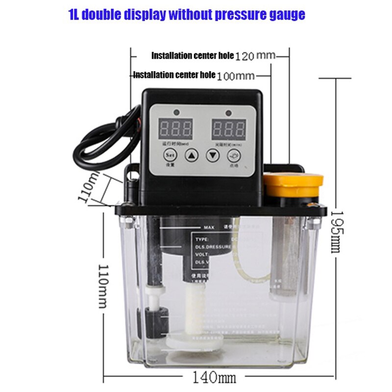 1L Lubricating Oil Pump Automatic Lubricating Oil Pump Electronetic Lubrication Pump Lubricator