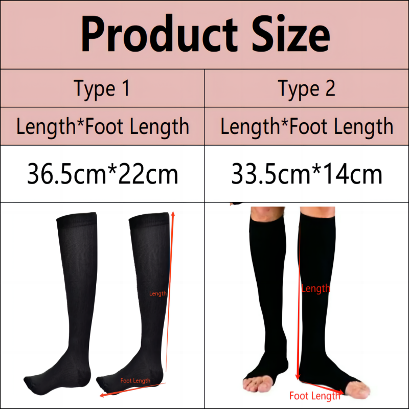 Nuovi calzini unisex Calze a compressione Pressione Vena varicosa Calza Gamba alta Supporto Stretch Pressione Circolazione Fresco