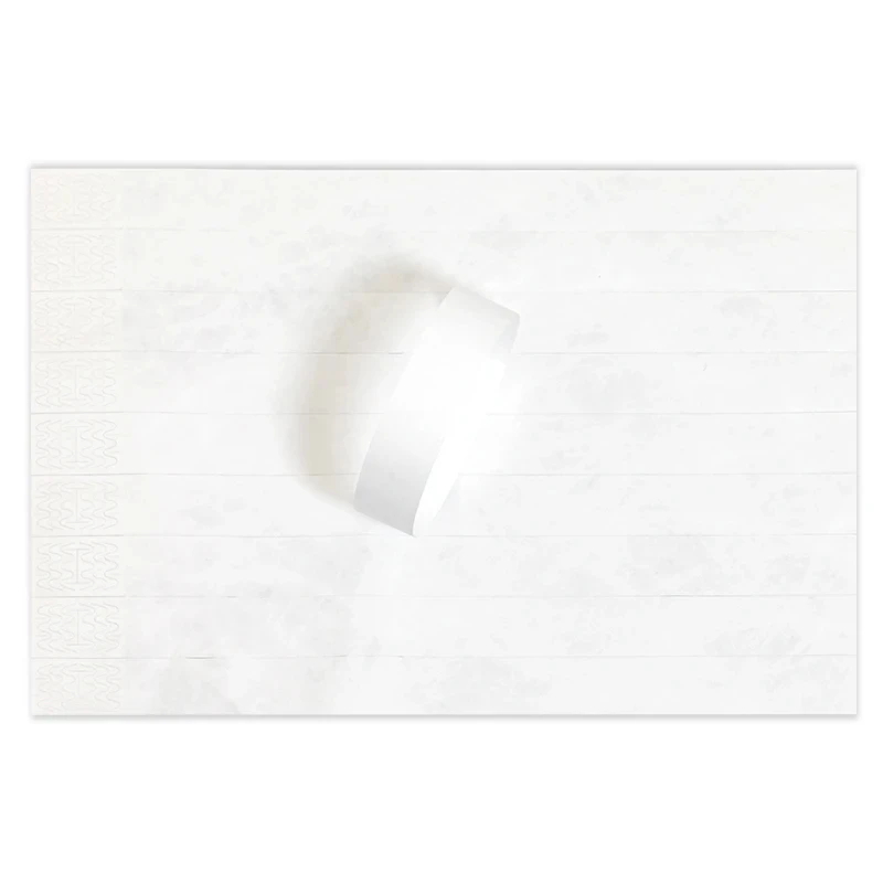 DUBAND 1000 Pcs No Logo Paper 3/4 Inch Wristbands for Event, Sport Wristband, Tyvek ID Festival Paper Bracelet: Rhodium Plated