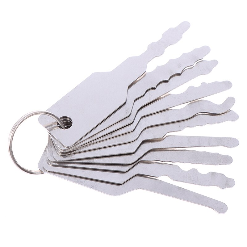10x llaves de acero inoxidable Jiggler doble cara coche desbloqueo bloqueo apertura Kits de reparación