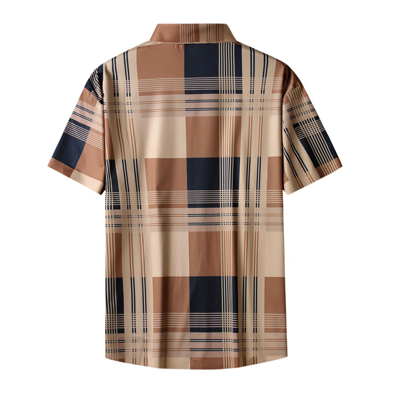 Camisa clásica de manga corta a cuadros para hombre, camisas ligeras de a la , talla grande 6XL, 7XL, 8XL, verano 2022