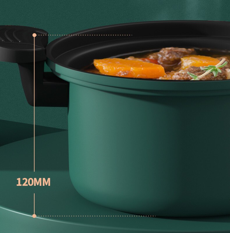 Kitchen Vacuum Micro Pressure Cooker Cookware Soup Meats Pot Home Gas Stove / Open Fire Pressure Cooker Stew Non-Stick Pot