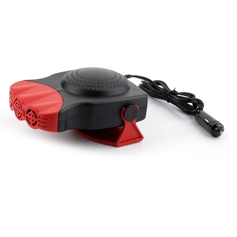 12V Auto Car Heater Air Cooler Fan Classic 2 in 1 Air Cooler Heating Fan 3 Outlet Windscreen Defroster Defogger: 200W -Red