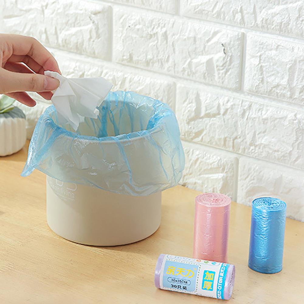 Bolsas de basura pequeñas desechables para cocina, bolsa de basura de plástico Biodegradable, contenedor de almacenamiento de basura, productos de limpieza 15