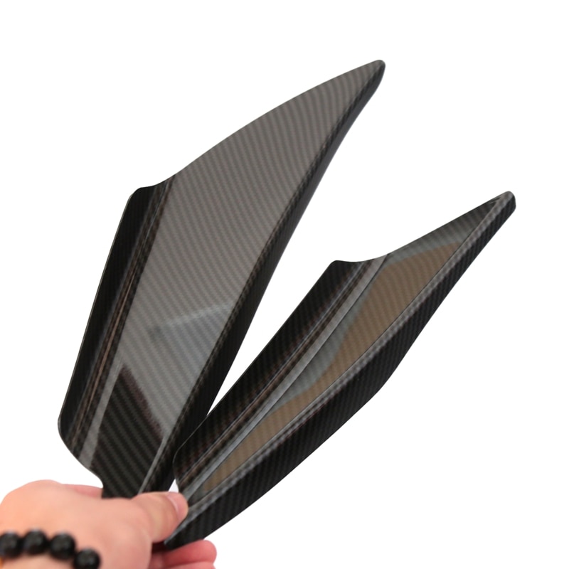 4 stuks/set carbon look carrosserie spoiler canards valence kin voorbumper lip diffuser splitter vinnen