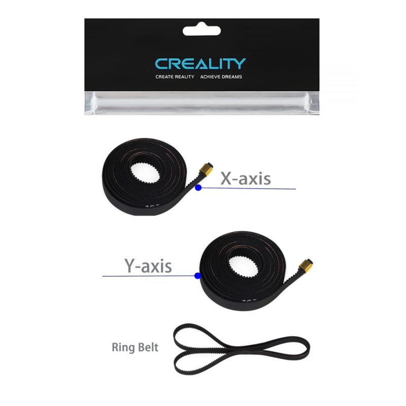 Creality Ender 3 V3 KE X + Y Axis Synchronous Belt Kit,X axis + Y axis and Ring Timing Belt Set for Ender 3 V3 KE/Ender 3 V3 SE: WHITE