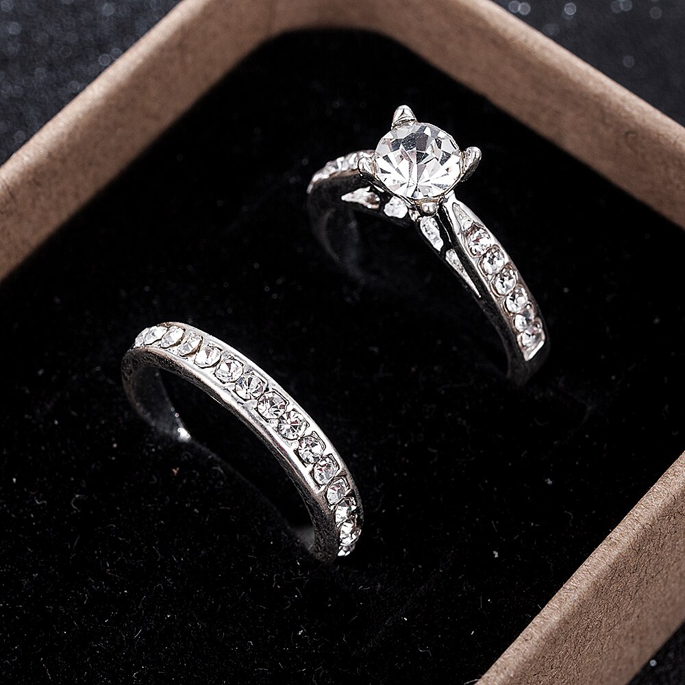 Charm Rings For Women Bijoux Crystal Engagement Wedding Jewelry anel masculino Couple Rings For Lovers