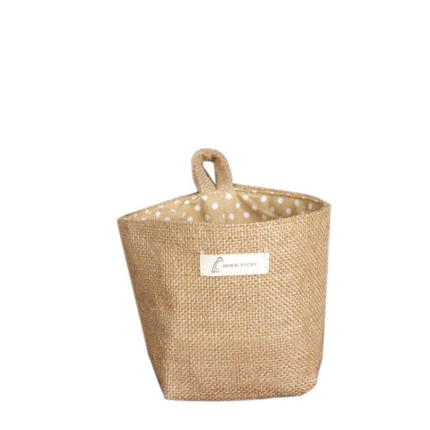 storage baskets Cloth Hanging Non Woven wall hanging basket Small Storage Sack panier de rangement