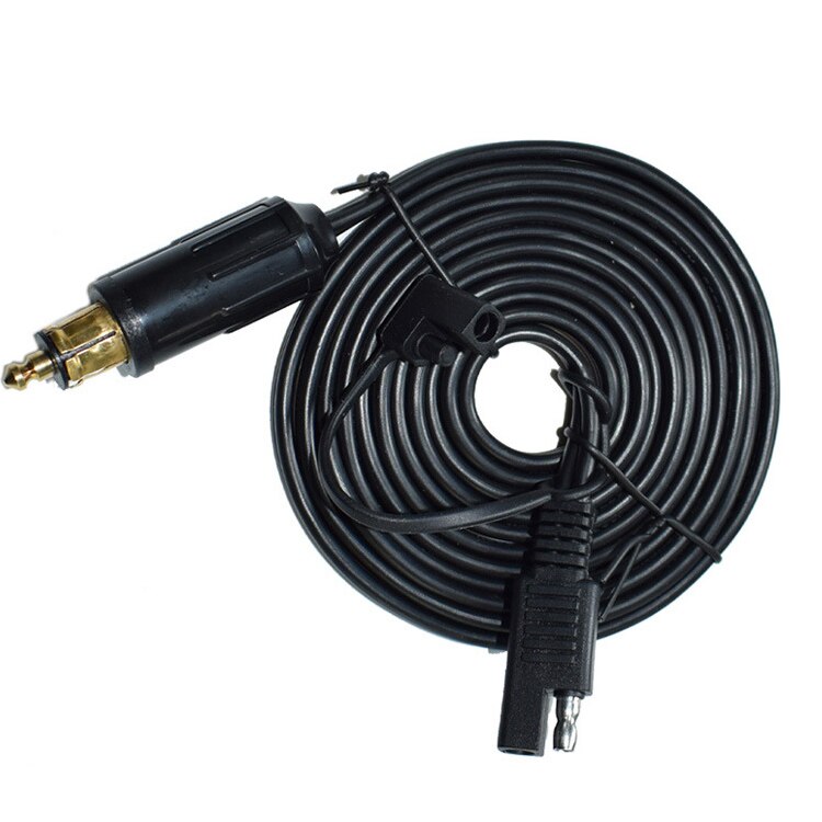 Powerlet Plug European 12V Cigarette Lighter to SAE Cable 14 AWG 1 M 3.3 ft. Adapter Connector