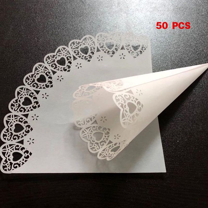 Conos de pétalos de flores para boda, corazón de 20 piezas, conos de papel para poner confeti de caramelo, pétalos de lavanda, confeti de recuerdo de boda