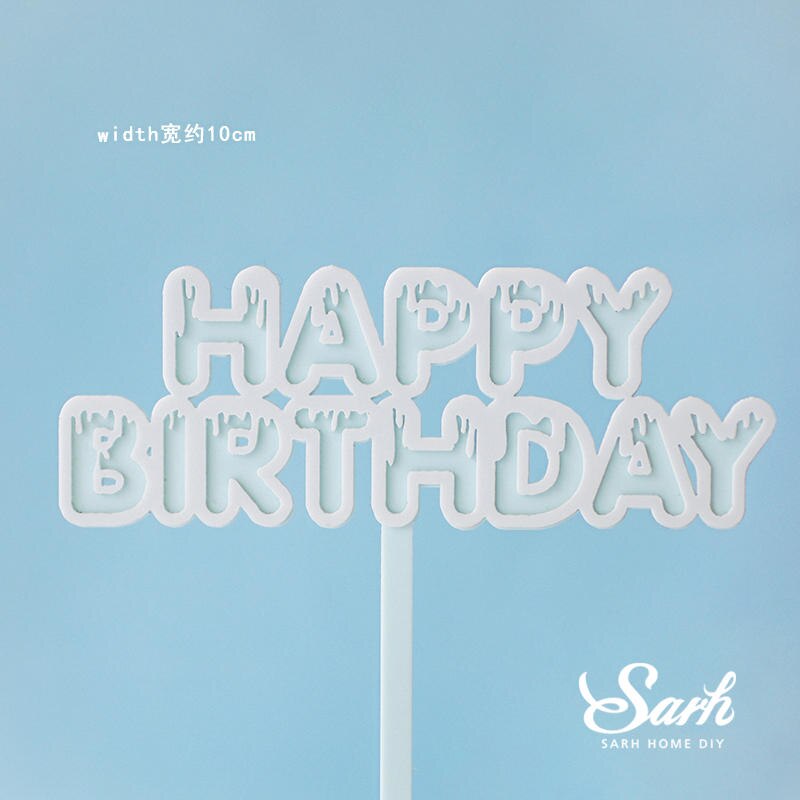 Décoration de la tête souris rose et bleu | En forme de cœur, moulin à vent, décoration de gâteau joyeux anniversaire, pour fête, fournitures de pâtisserie,: 2pc birthday B