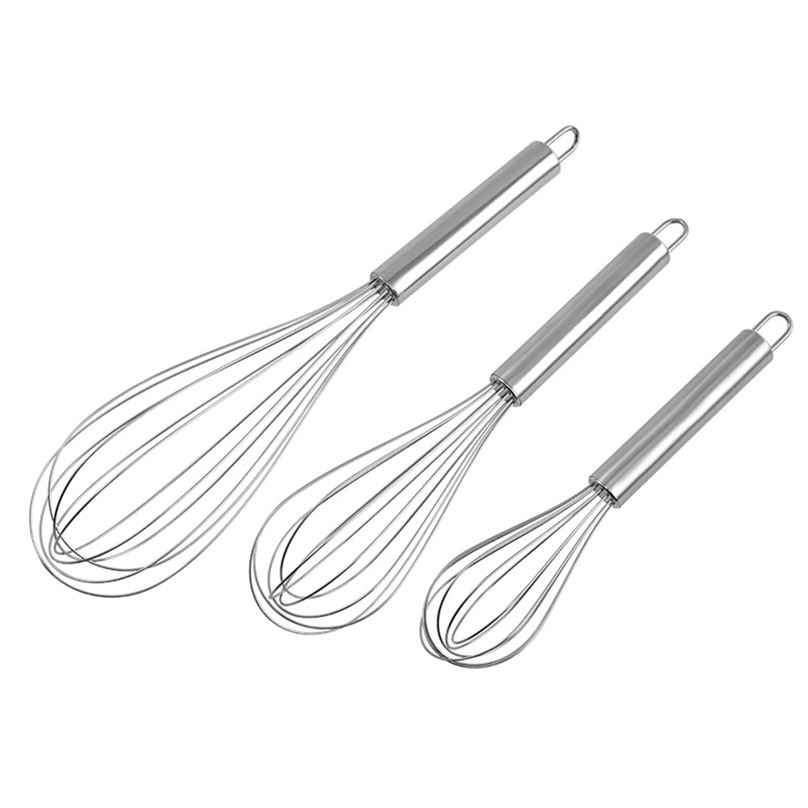 Stainless Steel Whisk Hand-held Butter Egg Mixer Egg Beater Mixers Kitchen Accessories Baking Tools Gadgets Mini Fouet Cuisine: 3 PCS