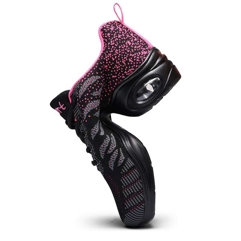 Zapatos de baile transpirables con amortiguación para mujer, zapatillas deportivas ligeras para baile moderno, zapatillas de entrenamiento para chica