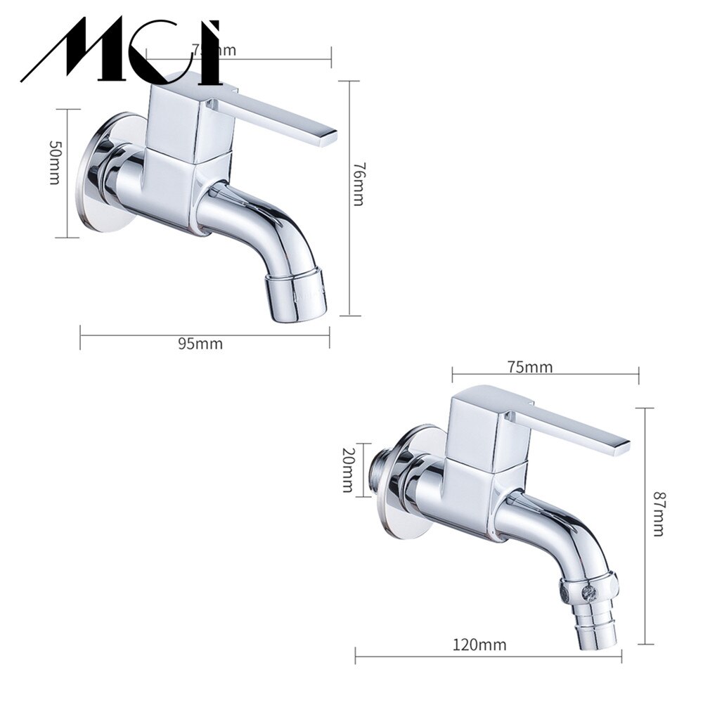 Decoratieve Outdoor Kraan Tuin Bibcock Tap Badkamer Wasmachine/mop Kraan Torneira parede Mci