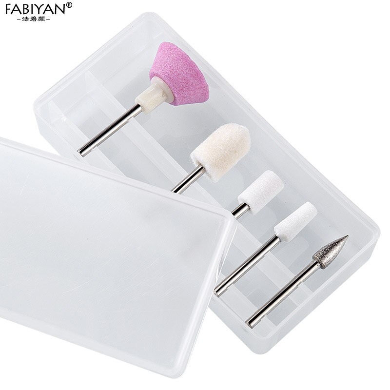 5PCS Bits Nail Art Drill Buffer File Polishing Electric Sander Sanding Grinding Head Tips Machine DIY Manicure Polished Tool Set