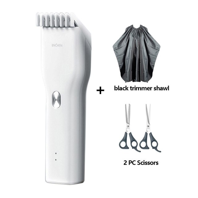 Xiaomi ENCHEN Boost USB Electric Hair Clipper Charging Hair Trimmer Children Clipper Mijia 2 Speed Ceramic Cutter Hair cutting: Set 1