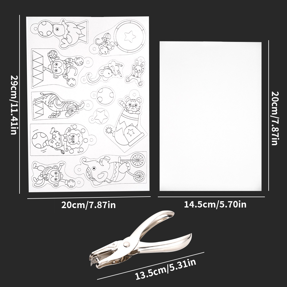 Juego de hojas de plástico termorretráctil, Kit de hojas de papel de película artística retráctil, adornos de llavero DIY, adorno artesanal , álbum de recortes