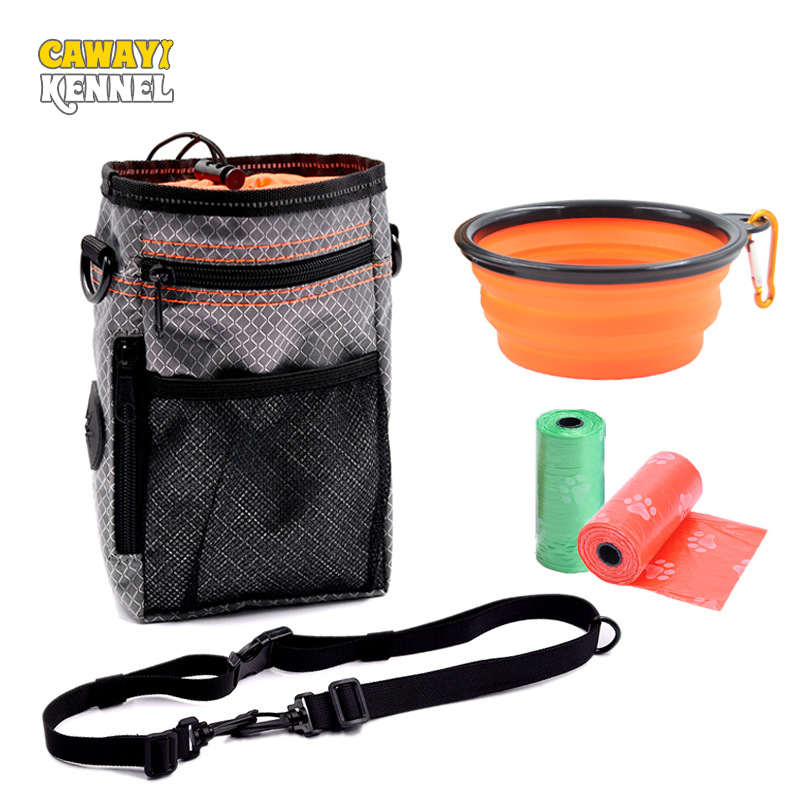 CAWAYI Zwinger Haustier Snack Taille Tasche Anzug Berufs Ausbildung Hund Katzen Tasche Ich bin Freien Tragbare Schüssel Müll Taschen Pfeife D2024