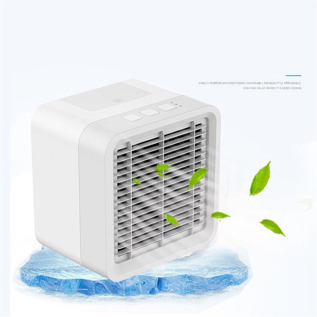 Mini Air Conditioner Device Cool Soothing Wind Cooler Fan Air Personal USB Plug Air Cooling Fan Rechargeable Fan Desk Bedroom