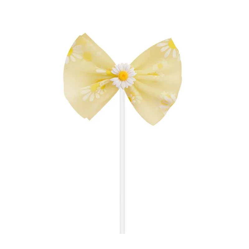 1/5 stk. kagetopper marguerit blomst sløjfe kageplugin cupcake dessertdekoration bagetilbehør fødselsdag babyshower festdekoration: Kaffe