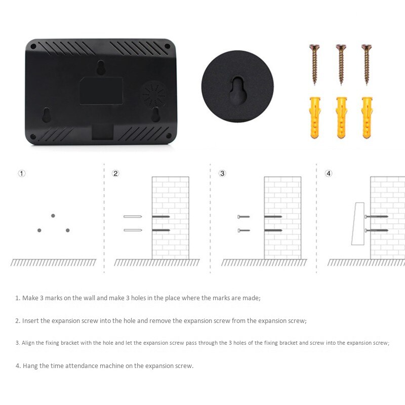 -Biometric Fingerprint Attendance Machine LCD Display USB Fingerprint Attendance System Time Clock Employee Checking-In Recor