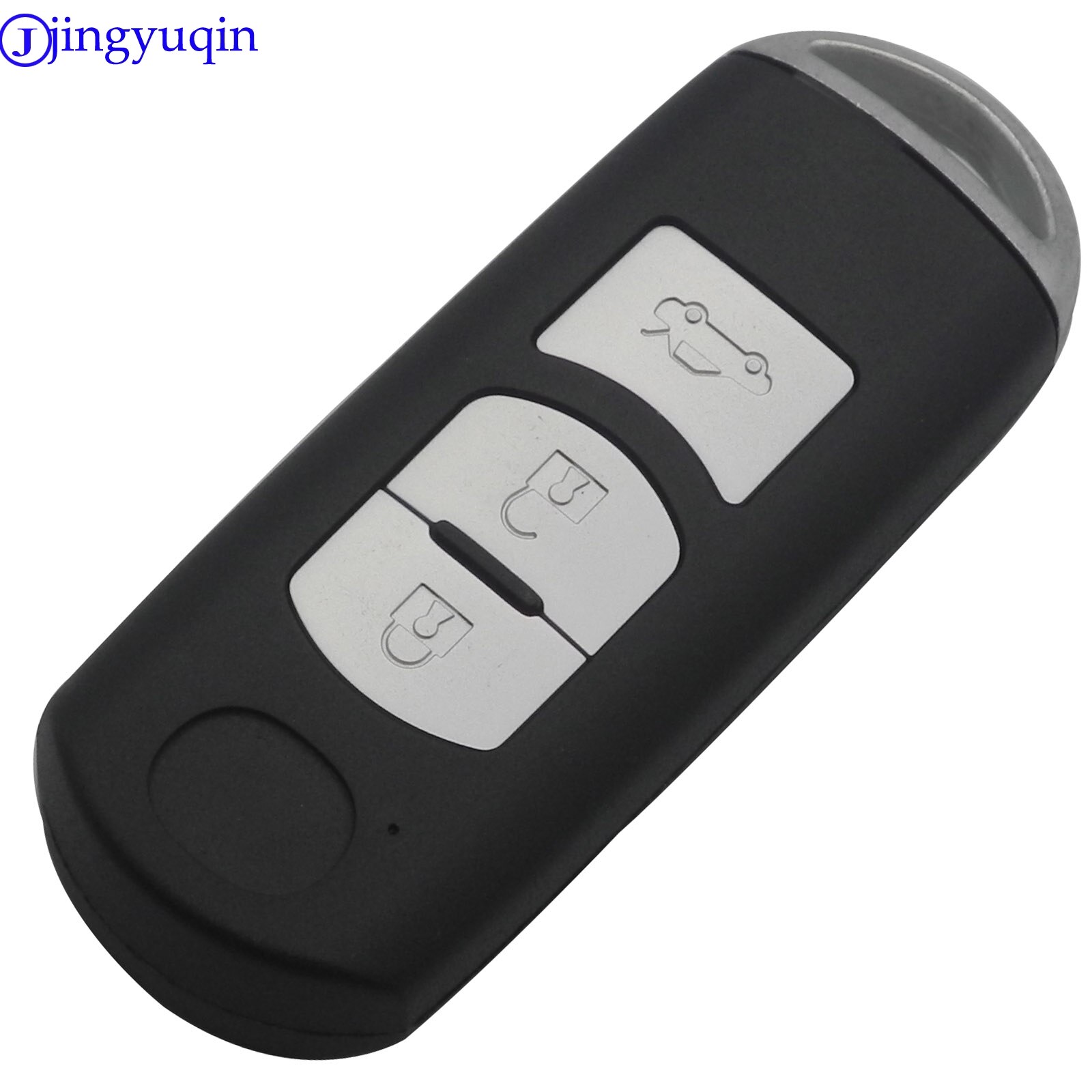 Jingyuqin 3- knops smart key behuizing voor mazda  m2 m3 m5 m6 cx-3 cx-5 demio axela premacy atenza auto afstandsbediening sleutelloze behuizing