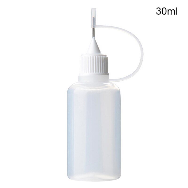 30/50/100 ML Empty Glue Bottle With Needle Transparent Oil Filling Bottle For Paper Quilling DIY Craft Plastic Bottle #2: A