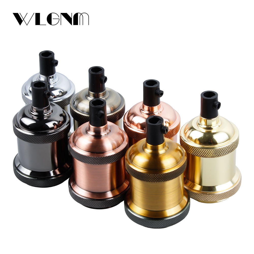 Vintage Edison Lamp Base Pendant light E27 Screw Bulb base Aluminum Light Socket Industrial Retro Fittings lamp holder Fixture