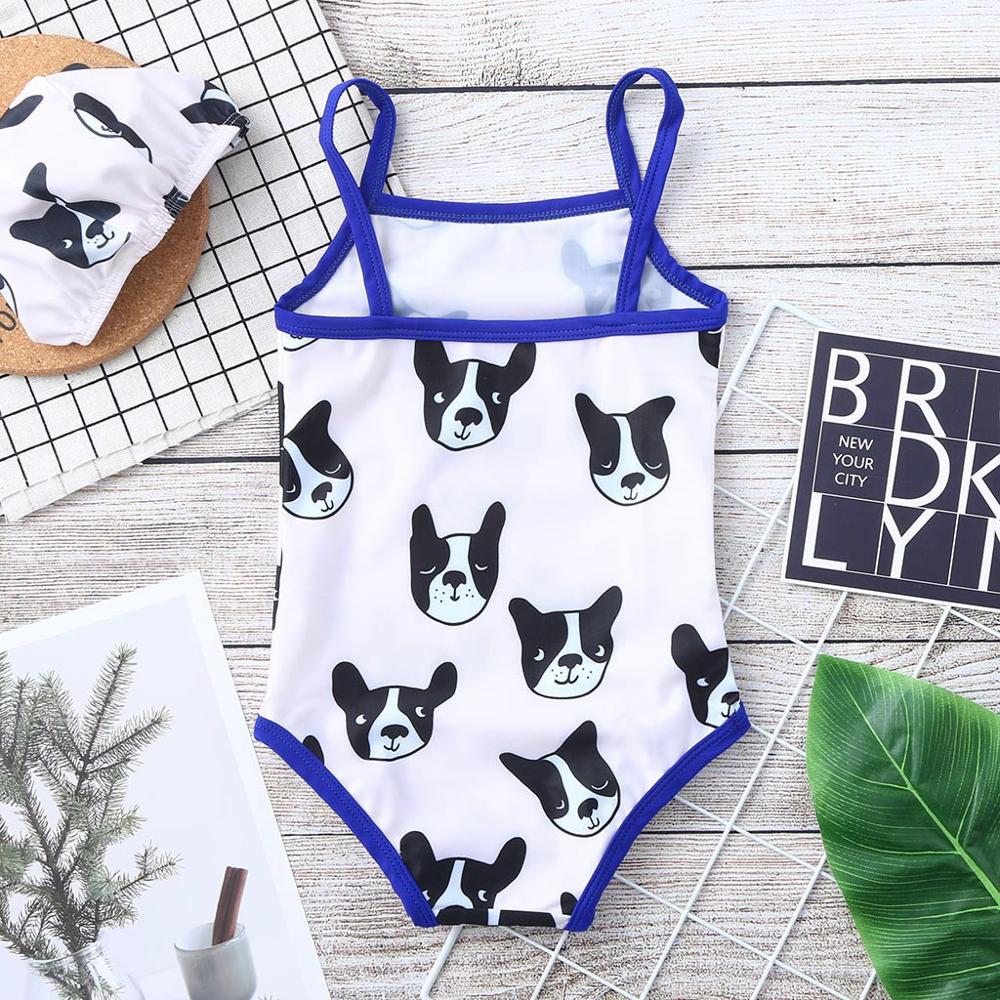 Peuter Baby Kids Meisjes Cartoon Hond Print Badmode Kinderen Badpak Mode Bikini Beach Wear Romper Baden Outfit Kleding