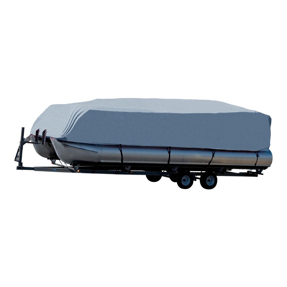 17FT -24FT Rubber Dinghy Pontoon Boat Covers 210D Water Rain Proof Trailerable Pontoon Boat Cover Coat Protector Sun UV Dust D20