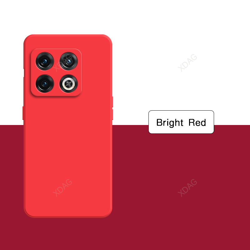 Funda de teléfono de silicona líquida Original para Oneplus 10 Pro 10Pro 10R 10T 5G, Funda de lujo de Color puro sólido, accesorios Carcas: plástico / YELLOW