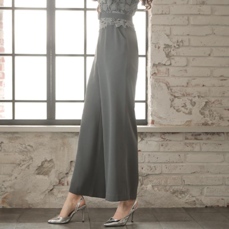 Monos elegantes a la para mujer, monos formales sin mangas de encaje para mujer, mono de pierna ancha holgado, monos de encaje