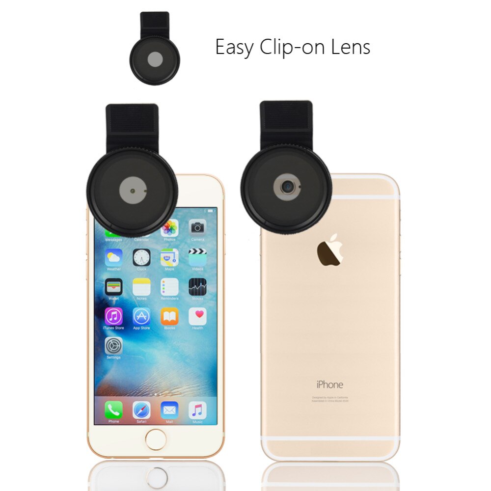 Zomei 37Mm Mobiele Telefoon Camera Lens Pro Universele Nd Filter ND2-ND400 Verstelbare Voor Iphone Samsung Huawei Met Clip