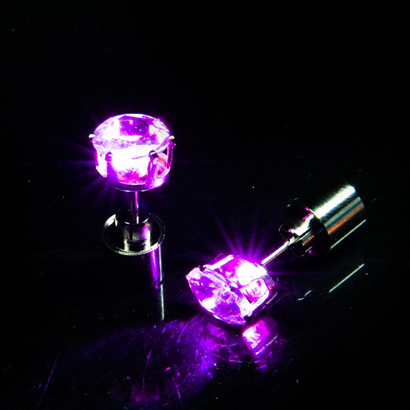 Sombrero de béisbol brillante con luz LED, gorra luminosa de Hip Hop para Rap, DJ, baile, club nocturno, Bar, accesorios de , suministros de sombrero de hip hop de neón: violet