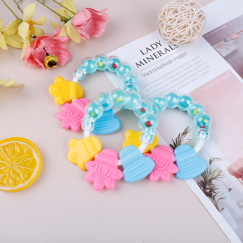 bambino appena nato Il silicone Massaggiagengive Sonagli Giocattolo per bambino Del bambino campanello