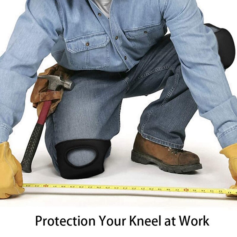 Kniebeschermers voor tuinieren, kniebeschermers voor thuisgebruik voor tuinieren en schoonmaken, verstelbare banden kniebeschermers voor het schrobben van vloeren, zwart